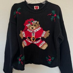 Vintage Santa teddy sweater 🎅🏼🧸